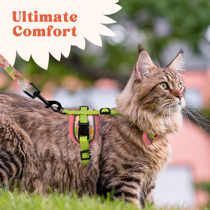 tropical paradise Cat Harness and Leash Set